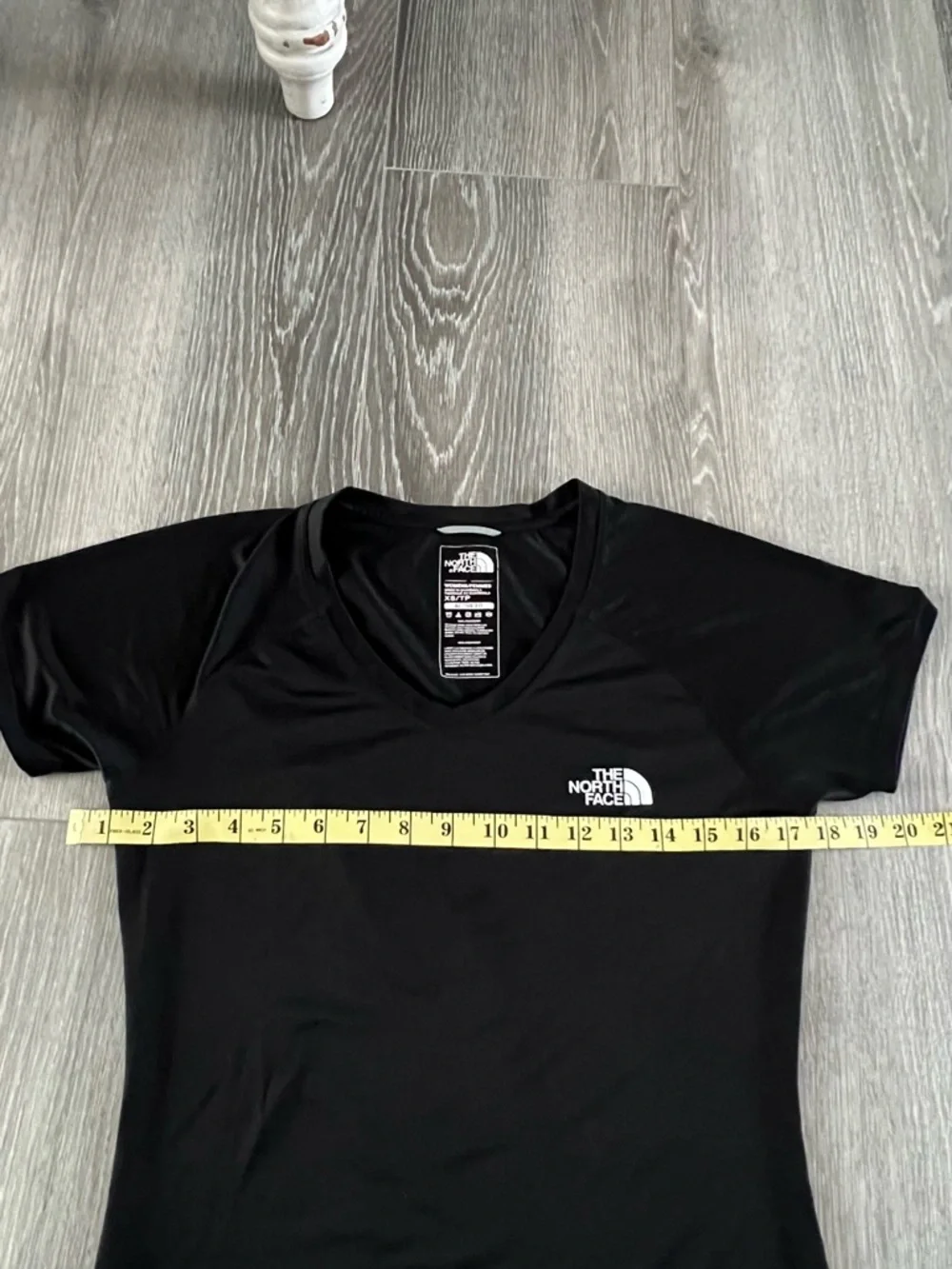 The North Face Women's Black V-Neck Short Sleeve Tee - Picture 3 of 5